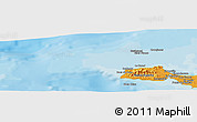 Political Panoramic Map of the area around 11° 9' 41" N, 64° 31' 30" W