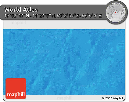 Physical 3D Map of the Area around 11° 9' 41" N, 65° 31' 30" E