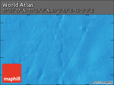 Physical Map of the Area around 11° 9' 41" N, 65° 31' 30" E
