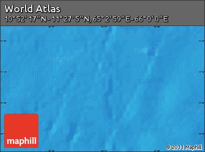 Shaded Relief Map of the Area around 11° 9' 41" N, 65° 31' 30" E