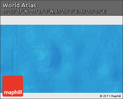 Physical 3D Map of the Area around 11° 9' 41" N, 66° 22' 30" E