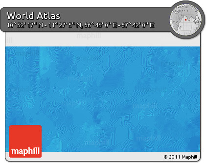 Physical 3D Map of the Area around 11° 9' 41" N, 67° 13' 29" E