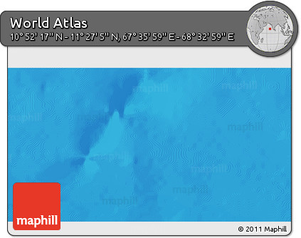 Physical 3D Map of the Area around 11° 9' 41" N, 68° 4' 29" E