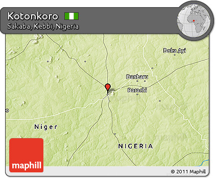 Physical 3D Map of Kotonkoro