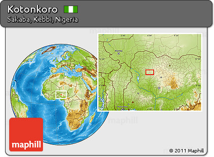 Physical Location Map of Kotonkoro