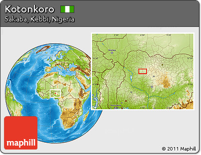 Physical Location Map of Kotonkoro