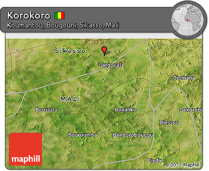 Satellite 3D Map of Korokoro
