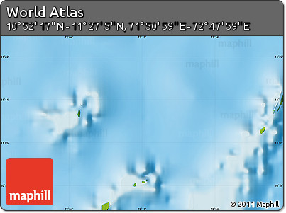 Physical Map of the Area around 11° 9' 41" N, 72° 19' 29" E