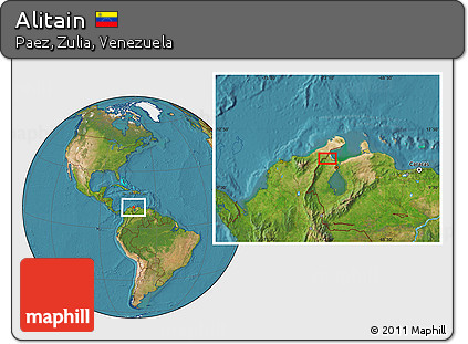 Satellite Location Map of Alitain