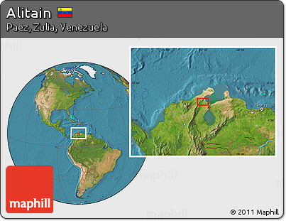 Satellite Location Map of Alitain