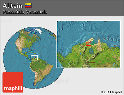 Satellite Location Map of Alitain