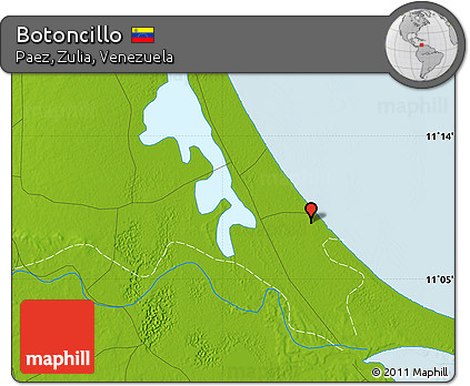 Physical Map of Botoncillo