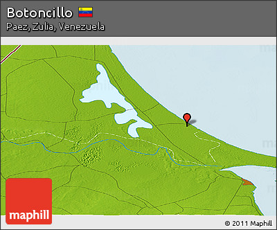 Physical Panoramic Map of Botoncillo