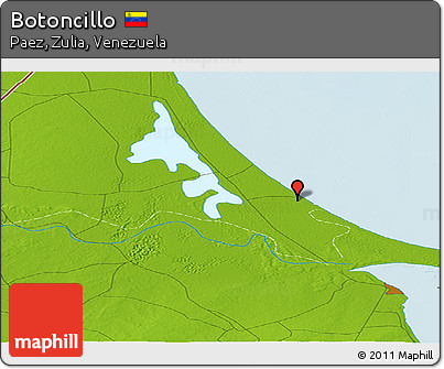 Physical Panoramic Map of Botoncillo