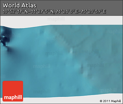 Satellite 3D Map of the Area around 11° 9' 41" N, 74° 52' 30" E