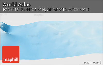 Physical Panoramic Map of the Area around 11° 9' 41" N, 74° 52' 30" E