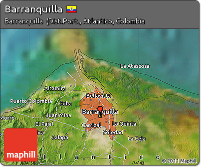 Satellite Map of Barranquilla
