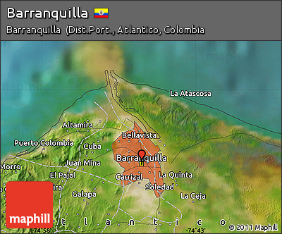 Satellite Map of Barranquilla