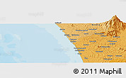 Political Panoramic Map of Calicut