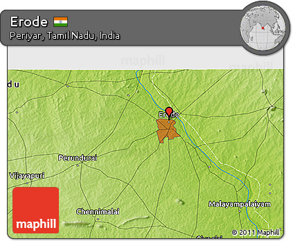 Physical 3D Map of Erode