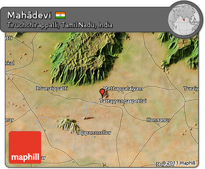 Satellite 3D Map of Mahādevi