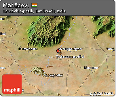 Satellite 3D Map of Mahādevi