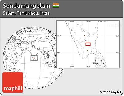 Blank Location Map of Sendamangalam