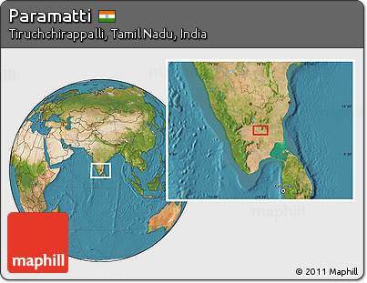 Satellite Location Map of Paramatti