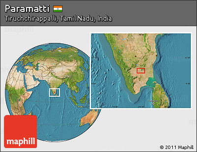Satellite Location Map of Paramatti