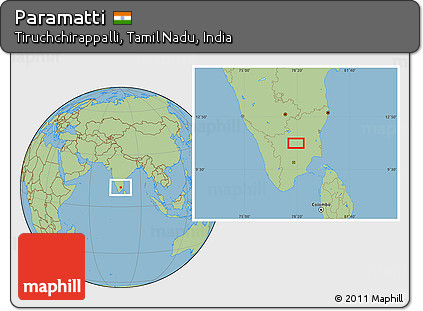 Savanna Style Location Map of Paramatti