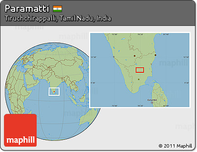 Savanna Style Location Map of Paramatti