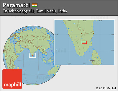 Savanna Style Location Map of Paramatti