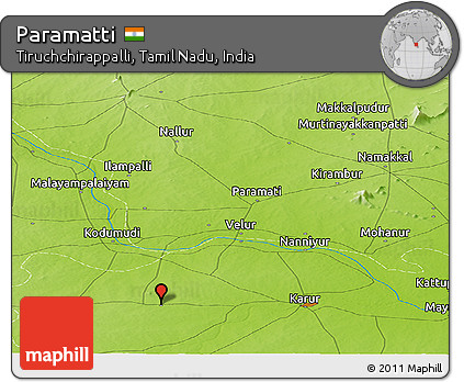 Physical Panoramic Map of Paramatti