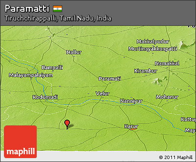Physical Panoramic Map of Paramatti