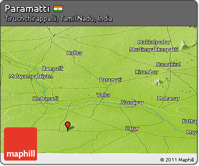Physical Panoramic Map of Paramatti