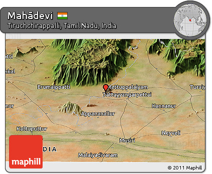 Satellite Panoramic Map of Mahādevi