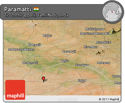 Satellite Panoramic Map of Paramatti