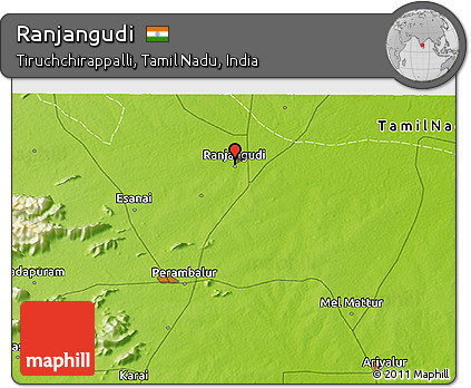 Physical 3D Map of Ranjangudi