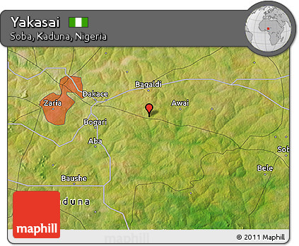 Satellite 3D Map of Yakasai