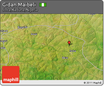 Satellite 3D Map of Gidan Maibeli