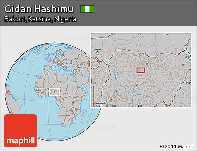 Gray Location Map of Gidan Hashimu