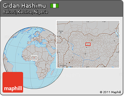 Gray Location Map of Gidan Hashimu