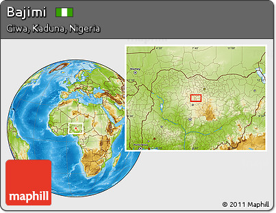 Physical Location Map of Bajimi