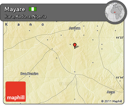Physical Map of Mayare