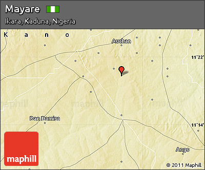 Physical Map of Mayare