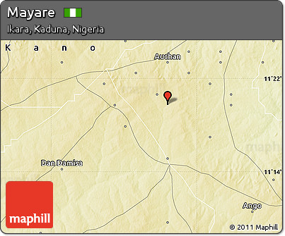 Physical Map of Mayare