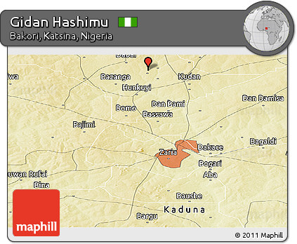 Physical Panoramic Map of Gidan Hashimu