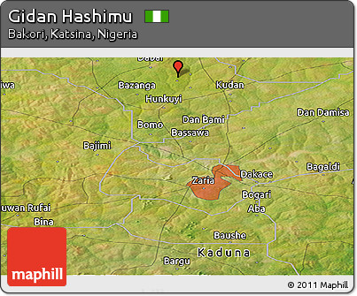 Satellite Panoramic Map of Gidan Hashimu