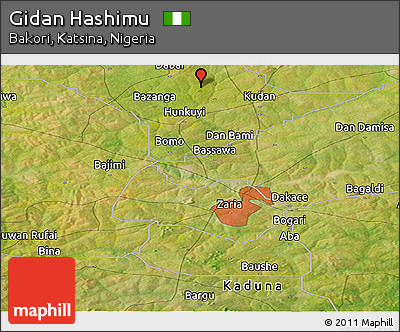 Satellite Panoramic Map of Gidan Hashimu