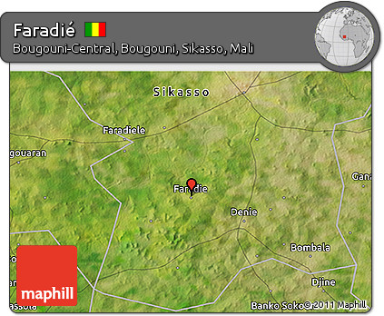 Satellite 3D Map of Faradié